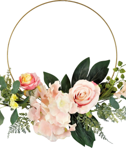 2261 COURONNE DÉCO ROSE